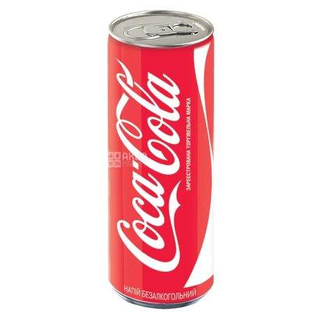Coca-Cola, 0,25 л, сладкая вода, ж/б