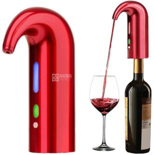 Помпа-аератор для вина SMART SW-EA01 red, акумуляторна, червона