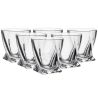 Bohemia Quadro, 340 ml x 6 pcs, Set of glasses, for whiskey, glass, transparent