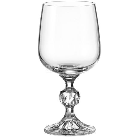 Bohemia Claudia, 230 ml x 6 pcs, Set of glasses, for wine, glass, transparent