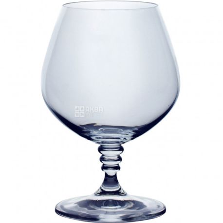 Bohemia Olivia, 400 ml х 6 pcs, Set of glasses, for cognac, transparent, glass
