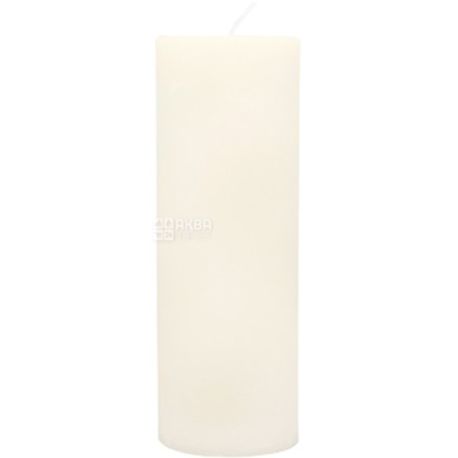 Pragnis Rustic, 1 piece, Candle, paraffin, cylinder, white, 7 X 20 cm, 70 hours
