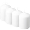 Pragnis, 4 pcs, Scented candle, white, round, 3.6X6 cm, 6 hours