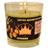 Pragnis, 1 piece, Scented candle, in a glass, olive, paraffin, 79X83 mm, 6 hours