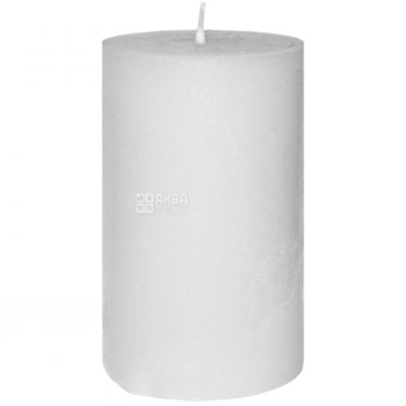 Pragnis, Candle Rustic, cylinder, paraffin, white, 7x13 cm
