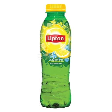 Lipton, 0,5 л, Чай Ліптон, холодний, зелений, Лимон