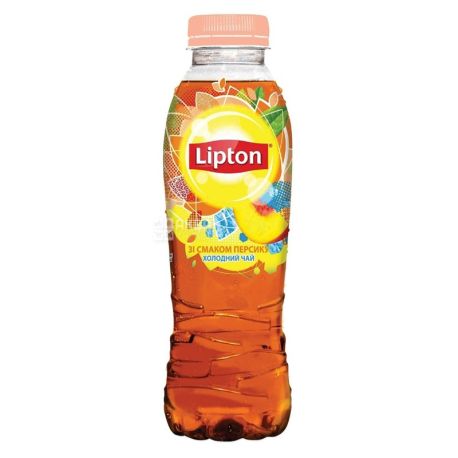 Lipton, 0,5 л, Чай Липтон, холодный, черный, Персик