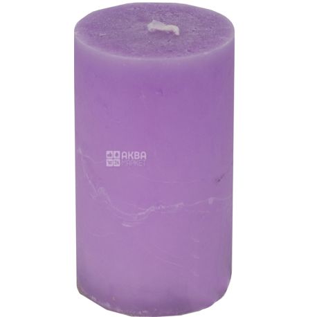 Pragnis Rustic, Candle, Cylinder light lilac, 7 Х 13 cm