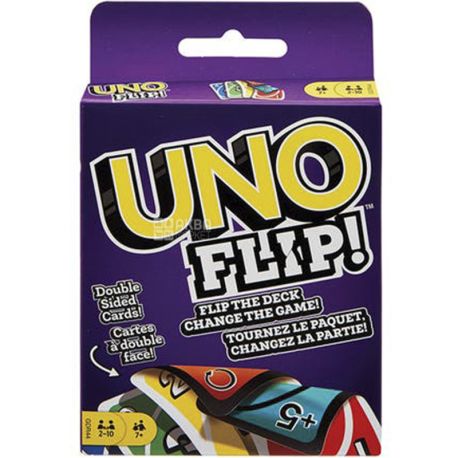 Mattel, Card Game Uno, Double game, Board, Age 7+