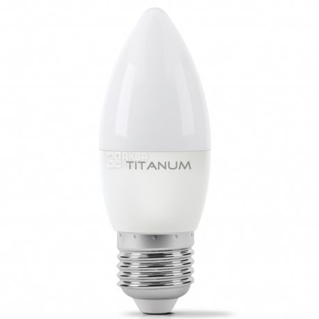 Titanum LED, Лампа світлодіодна, цоколь Е27, 6W, 4100 К, 220 V, нейтральне біле світло, 510 Lm