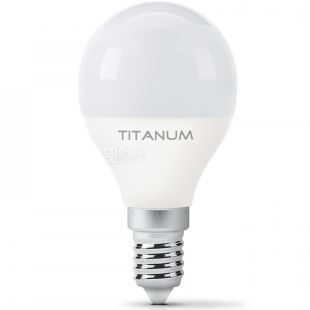 Titanum LED, Лампа светодиодная, цоколь Е14, 6W, 4100 К, 220 V, нейтральное белое свечение, 510 Lm