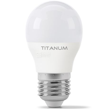 Titanum LED, Лампа світлодіодна, цоколь Е27, 6W, 3000 К, 220 V, тепле біле світіння, 510 Lm