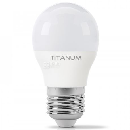 Titanum LED, Лампа світлодіодна, цоколь Е27, 6W, 4100 К, 220 V, тепле біле світіння, 510 Lm