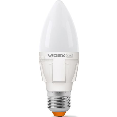 VIDEX LED С37, Лампа світлодіодна, цоколь E27, 7W, 3000K, 220V, тепле світіння, 700 Lm