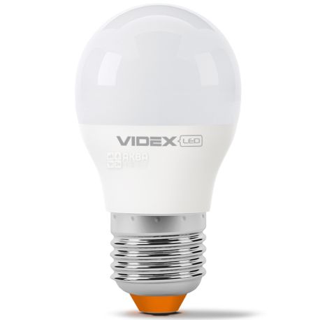 Videx, Лампа світлодіодна, цоколь E27, 7 W, 3000K, тепле біле світіння, 220V, 610 Lm