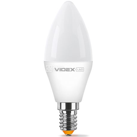 VIDEX LED, Лампа светодиодная, цоколь E14, 6 W, 4100К, 220V, холодное белое свечение, 540 Lm