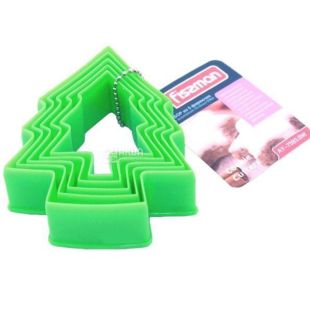 Fissman, Ялинка, 5 шт, Набір форм для печива, пластик