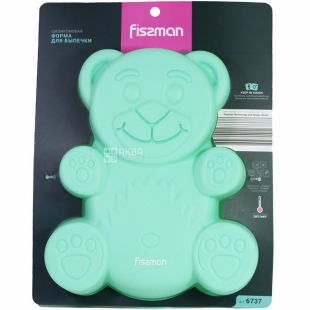Fissman, 22x19x3 см, Форма для випічки, Ведмедик, силікон