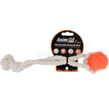 Animall, Ball with rope, Animal toy, 4 cm, rubber, assorted