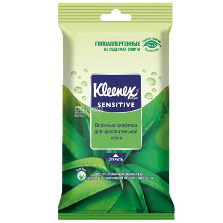 Kleenex, 10 pcs., Wet wipes, Aloe Vera, Protect, m / s