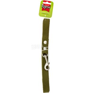 Topsi, 25 мм, Поводок хлопковый, зеленый