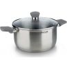 Rondell Strike, Casserole, Glass Lid, Stainless Steel, 4.8 L