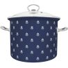 Idilia, Saxony, Casserole, enamel, with glass lid, 24 cm, 4 L