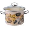 Idilia, Chocolate, Casserole, enameled, with glass lid, 2 L