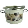 Idilia, Chocolate, Casserole, enameled, with glass lid, 3 L