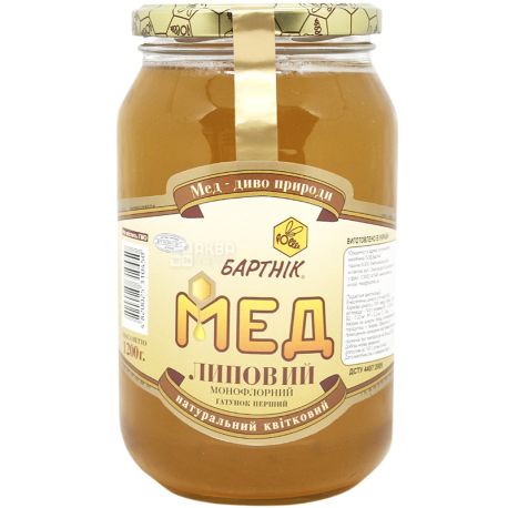Бартник, 1200 г, Мед Липовый, натуральный, стекло
