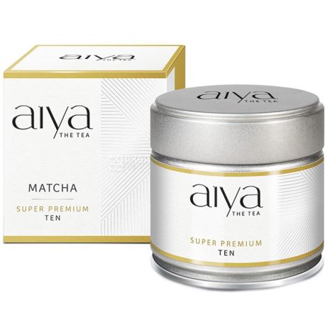 Aiya, Super Premium Ten, 30 г, Чай Матча, органічний