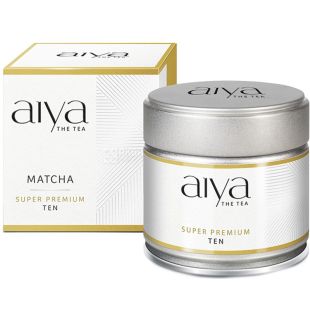 Aiya, Super Premium Ten, 30 г, Чай Матча, органический