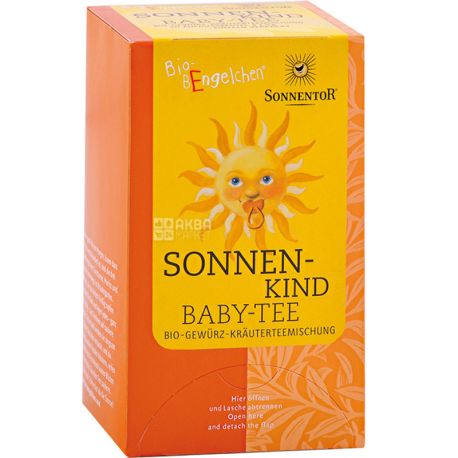 Sonnentor, Babytee, 20 пак. х 1,5 г, Чай детский, травяной, органический