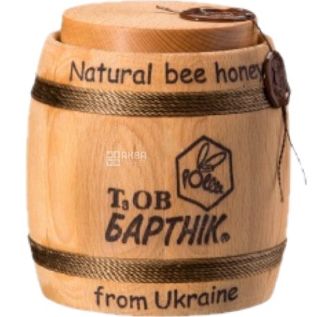 Бартник, 700 г, Мёд натуральный, липовый, в деревянной бочке