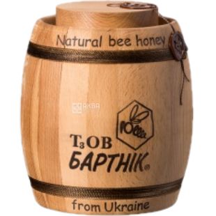 Бартник, 1,4 кг, Мёд натуральный, липовый, в деревянной бочке