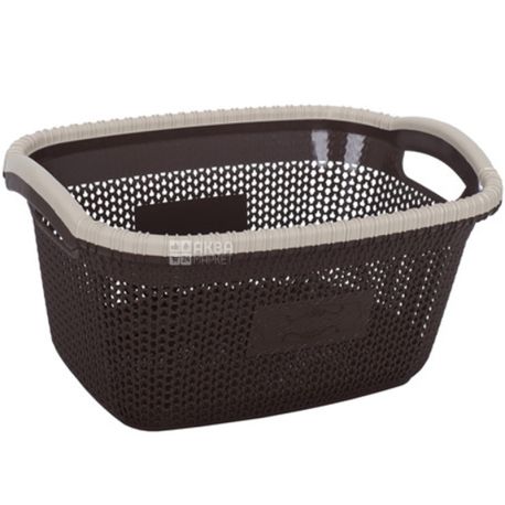 Violet House Coffee, 28 L, Laundry basket, without lid, brown