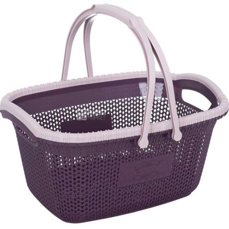 Violet House Plum, 28 L, Laundry basket, with handles, plum