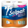 Selpak Super Absorbent, 4 рул., Рушники паперові Селпак, 3-шарові, 80 аркушів, 21х21 см