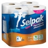 Selpak Super Absorbent, 4 рул., Рушники паперові Селпак, 3-шарові, 80 аркушів, 21х21 см