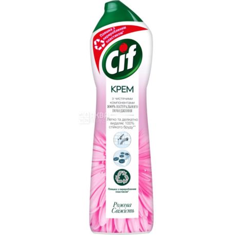 Cif, Розовая Свежесть, 500 мл, Крем для чистки, универсальный