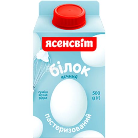 Yasensvit, 0.5 l, Egg white, liquid, pasteurized