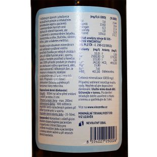 Vincentka, 0,7 л, Вода мінеральна Вінцентка, лікувальна, газована, скло