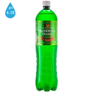 Rudolfuv Pramen, 1,5 л, Лечебная вода Рудольфов Прамен, газированная, ПЭТ