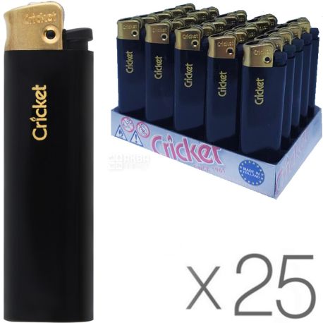 Cricket, Carlton, 25 pack, Lighter, Silicon