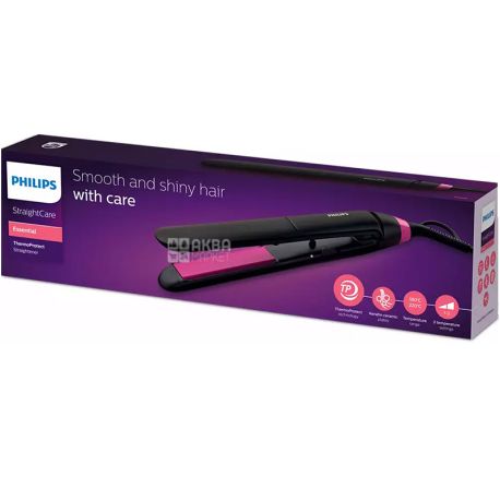 Philips Straight Care Essential BHS375/00, Выпрямитель волос с кератиновым покрытием пластин