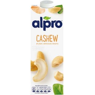 Alpro, Cashew, 1 л, Напиток растительный с орехов кешью, 1,1%