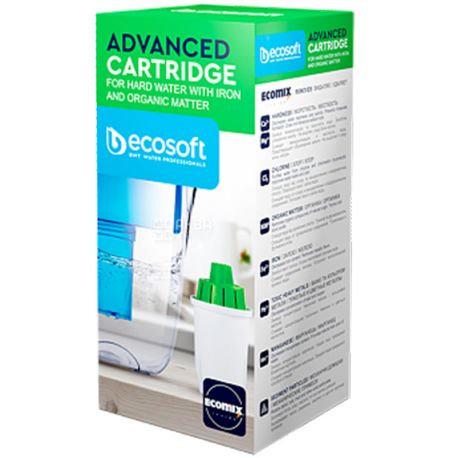 Ecosoft, Advanced, 1 шт., Улучшенный сменный картридж для фильтров-кувшинов