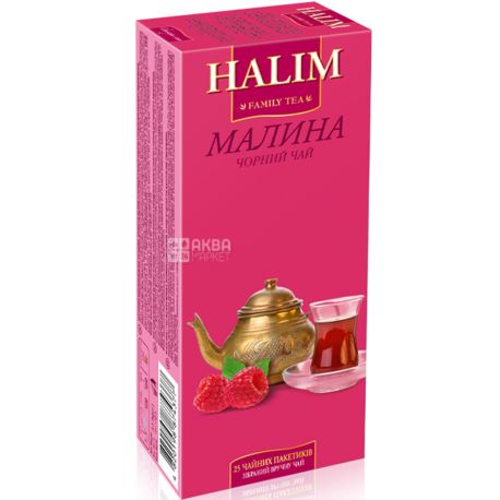 Halim, 25 пак., х 1,5 г, Чай черный с ягодами, с ароматом малины и карамели