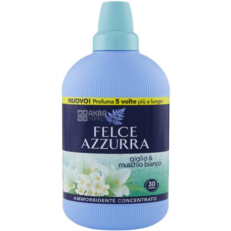 Felce Azzurra, Giglio & Muschio Bianco, 750 мл, Концентрований пом'якшувач для тканин, з ароматом лілії і білого мускусу