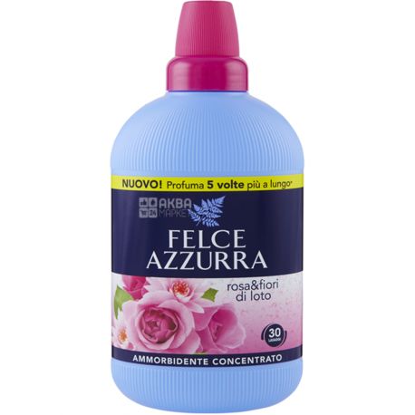 Felce Azzurra, Rosa & Fiori di Loto, 750 мл, Концентрированный смягчитель для тканей с цветочным ароматом
